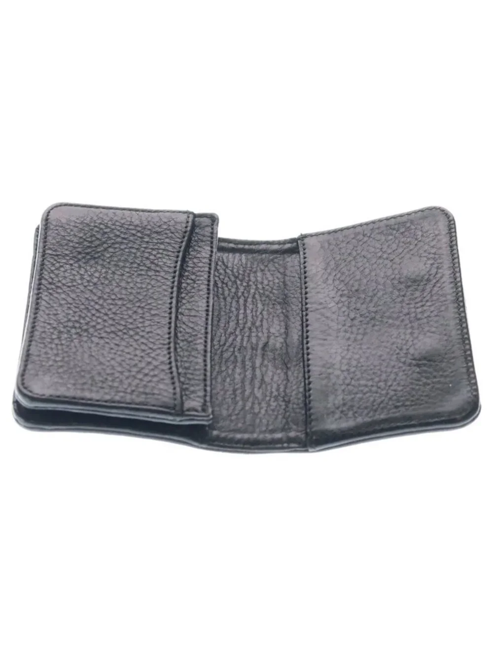 Chrome Hearts Card Slot Scroll Label 3 Pocket Leather Black